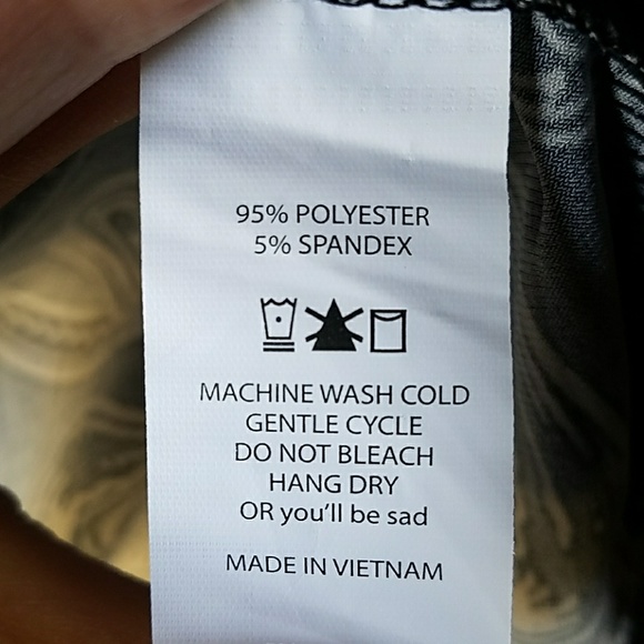 Lularoe Irma NWT XS Black Cream Scroll - Picture 5 of 6